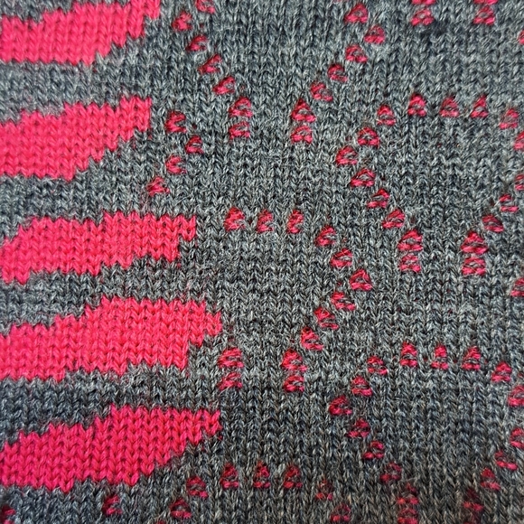 Red Maple Women's Sweater Dress Midi Length Jewel Button XXL Gray Leaves 3D - Picture 4 of 11